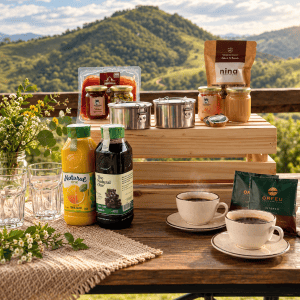 Cesta de Produtos Artesanais para Café da Manhã no Monte Ybityara
